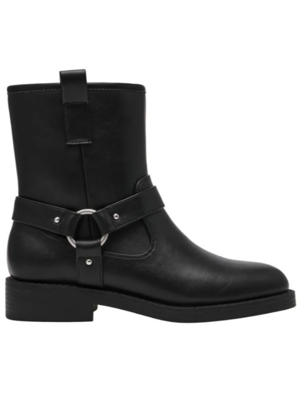 Dolce Vita Black Leather Harness Ankle Boots - Women